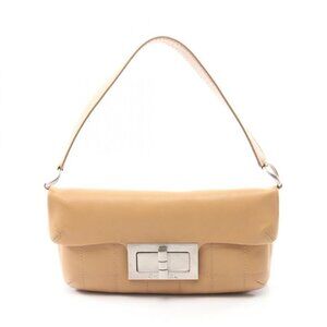 Chanel 2.55 Choco Bar Beige Leather Shoulder Bag
